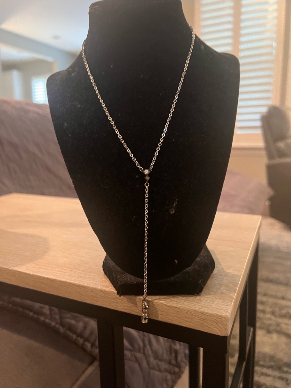 Silver Lariat Drop Necklace - Women's Jewelry